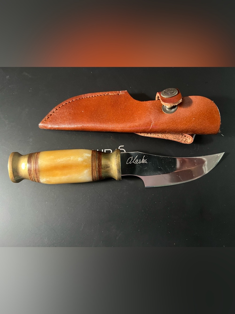 Custom Bone Handle Skinning Knife